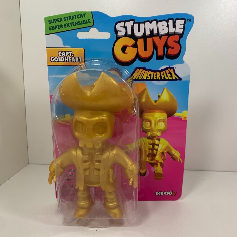 Stumble Guys Monster Flex - Capt. Goldheart Super Stretchy Figure NIP
